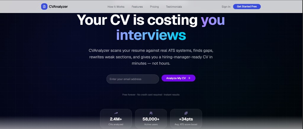 CV Analyzer önizleme
