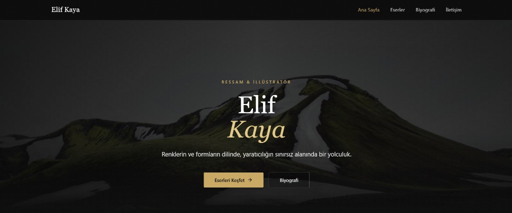 Sanatçı Portfolio önizleme